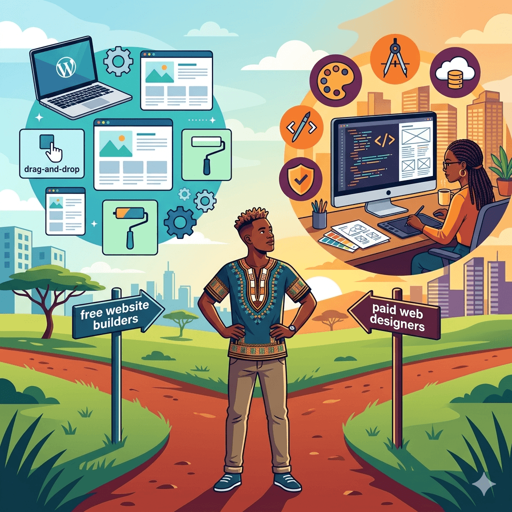 Free Website Builders vs Paid Web Designers: The Real Cost for Ugandan Businesses